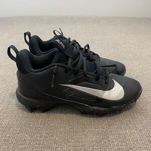Nike Alpha Shoes Youth 6Y Football Cleats Black Silver FQ4012-002 Fastflex